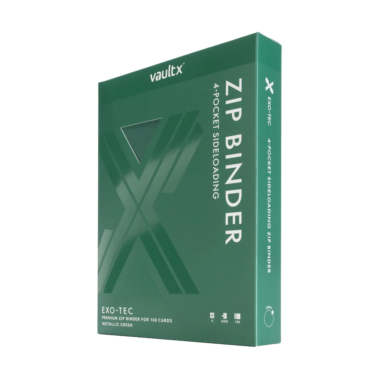 Vault X 4-Pocket Exo-Tec® Zip Binder - Green